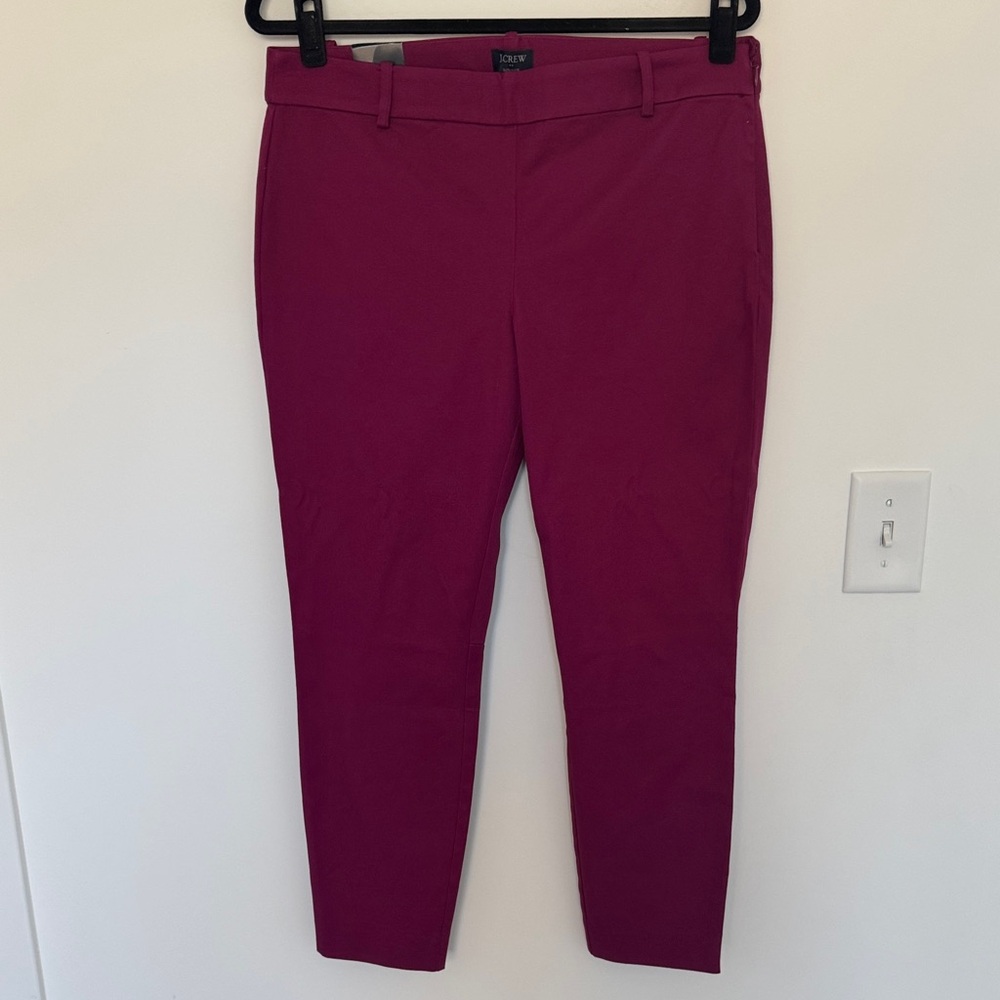 J. Crew NWT "Winnie Pant", Fuchsia - Size 12 - Picture 1 of 6